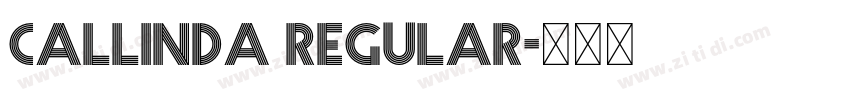 Callinda Regular字体转换